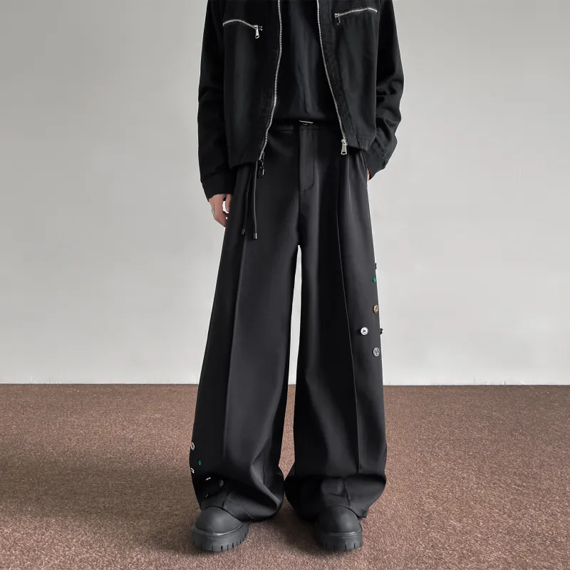 FA2LO Casual Pants Unisex Black-2
