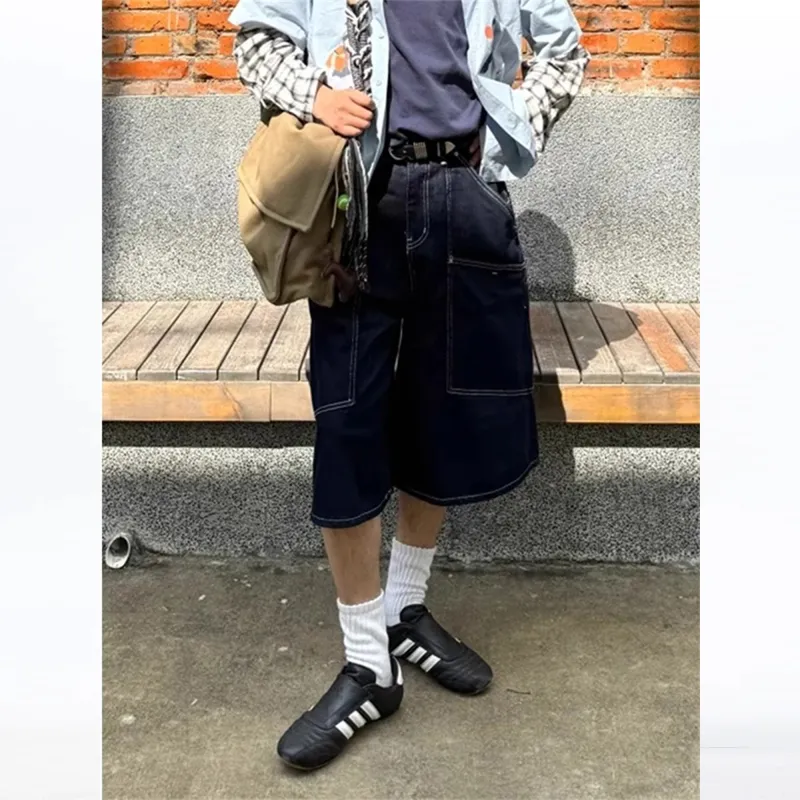 FA2LO Denim Shorts Unisex Blue-4
