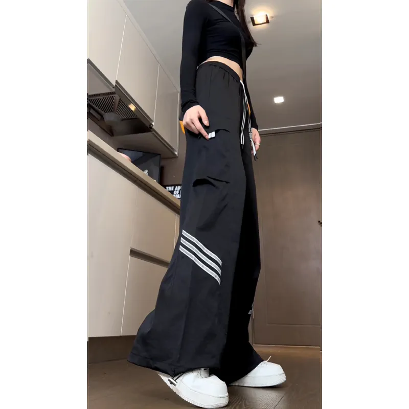 FA2LO Casual Pants Unisex Black-3