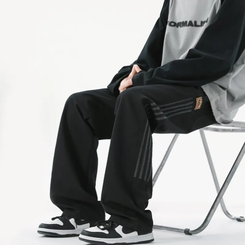 FA2LO Casual Pants Unisex Black-3