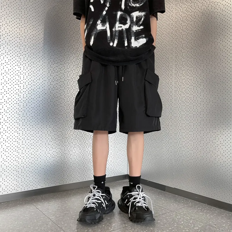 FA2LO Casual Shorts Unisex Black-1