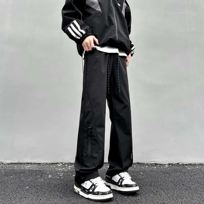 FA2LO Casual Pants Unisex Black-1