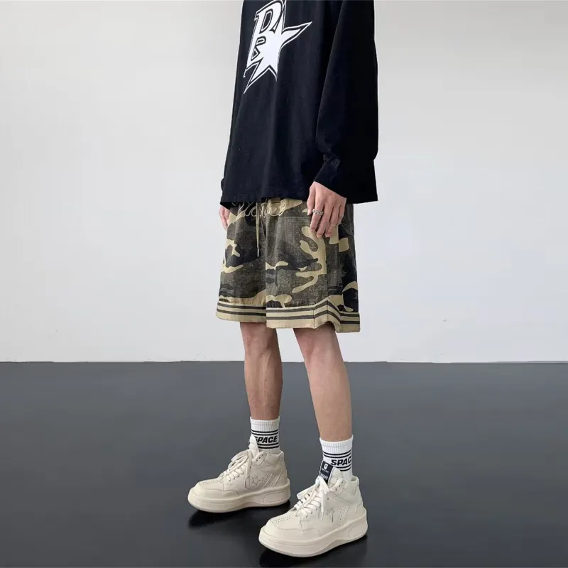 FA2LO Casual Shorts Unisex Green-3