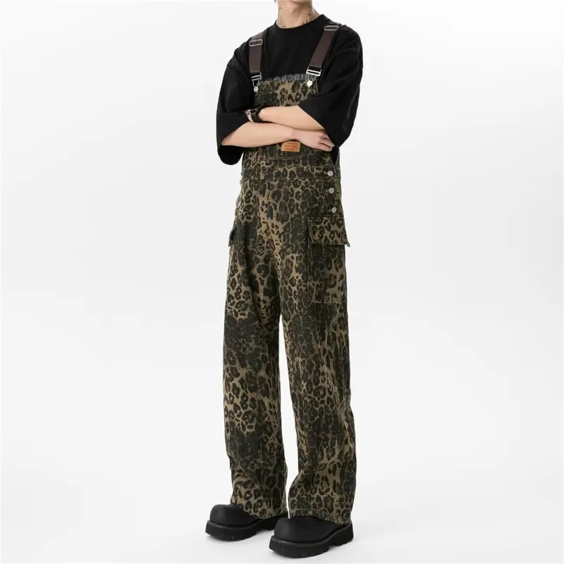 FA2LO Overalls Unisex Leopard Print-2