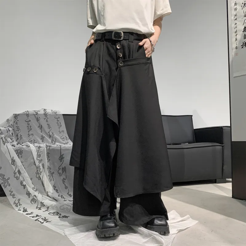 FA2LO Casual Pants Unisex Black-1