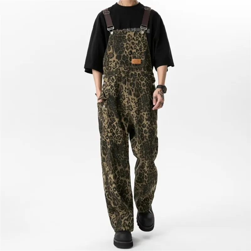FA2LO Overalls Unisex Leopard Print-6