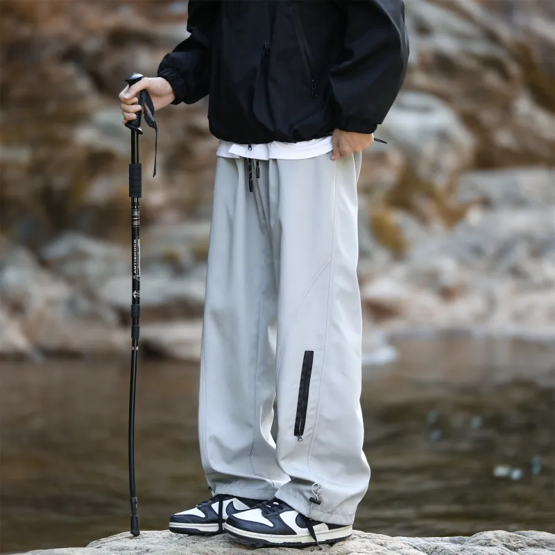PAINT STAIN Casual Pants Unisex Black-21
