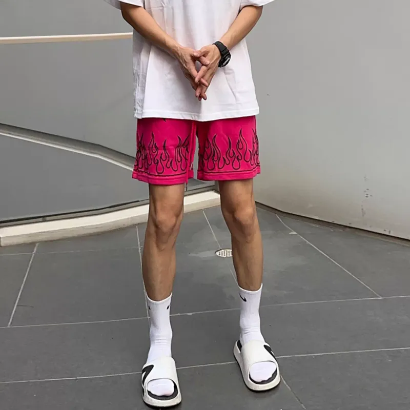 FA2LO Casual Shorts Unisex Rose Red-2
