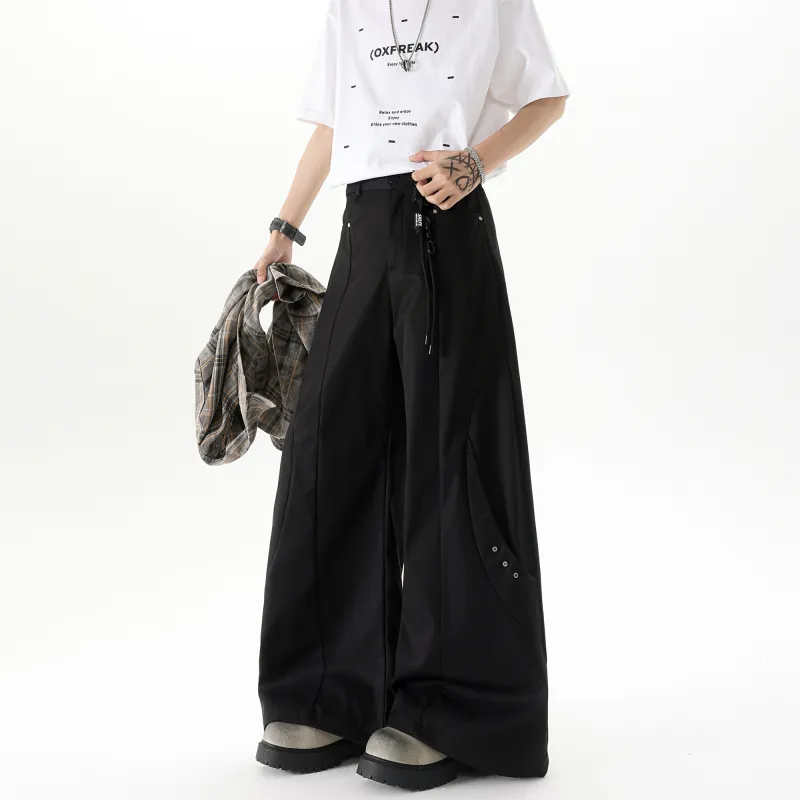 FA2LO Casual Pants Unisex Black-3