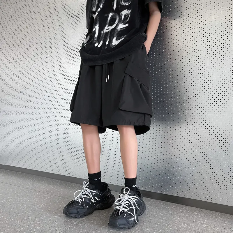 FA2LO Casual Shorts Unisex Black-3