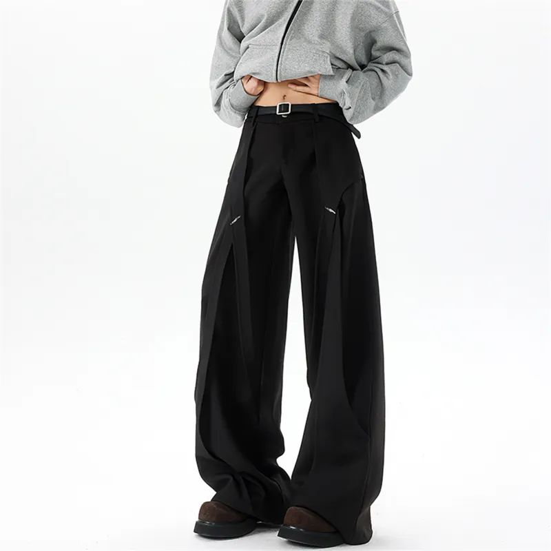 FA2LO Casual Pants Unisex Black-1