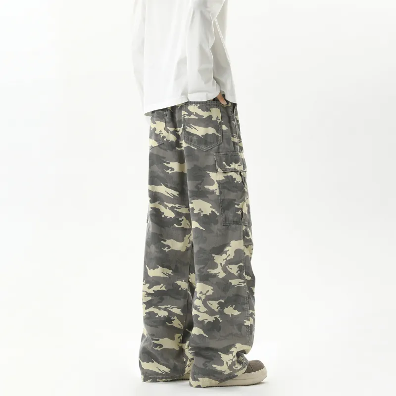 FA2LO Casual Pants Unisex Camouflage-3