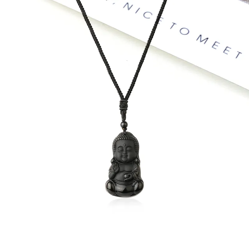 HOLLY RYAN Obsidian Necklaces Unisex-3
