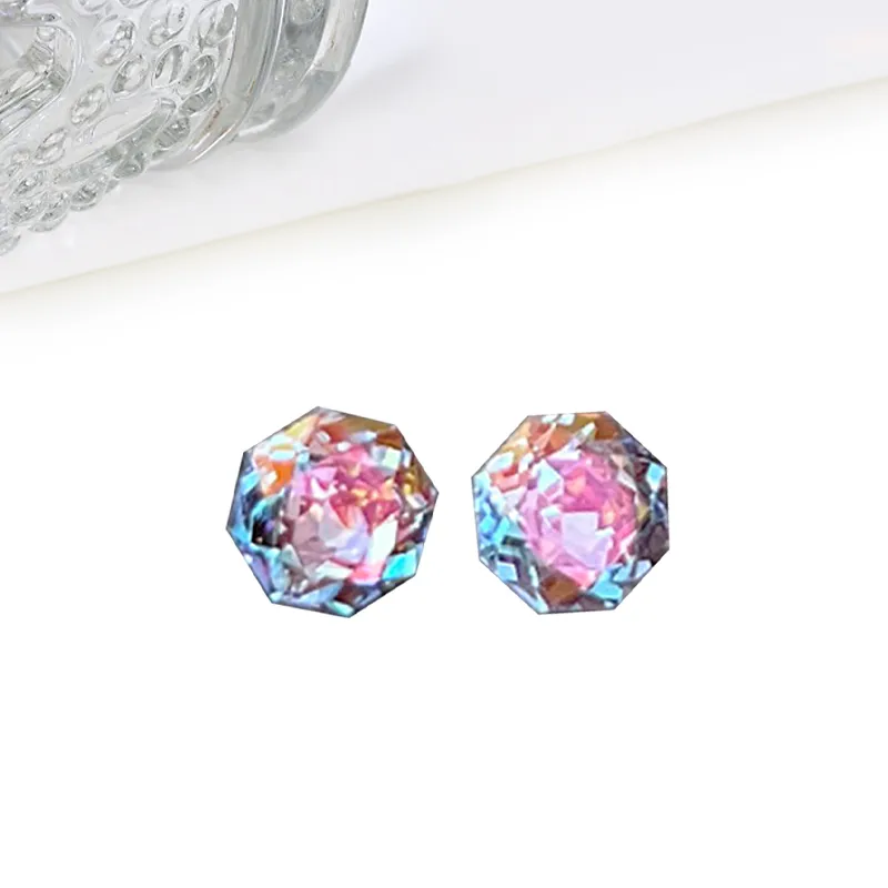 HOLLY RYAN Zircon Stud Earrings Unisex-5