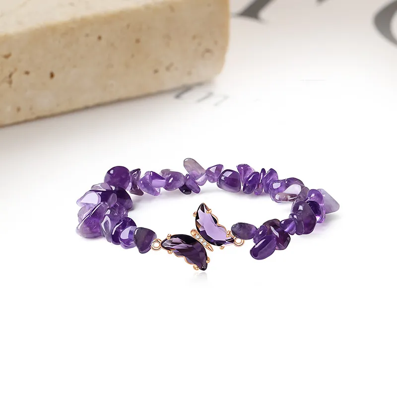 HOLLY RYAN Crystal New Chinese Style Auspicious Butterfly Beaded Bracelet Women's-1