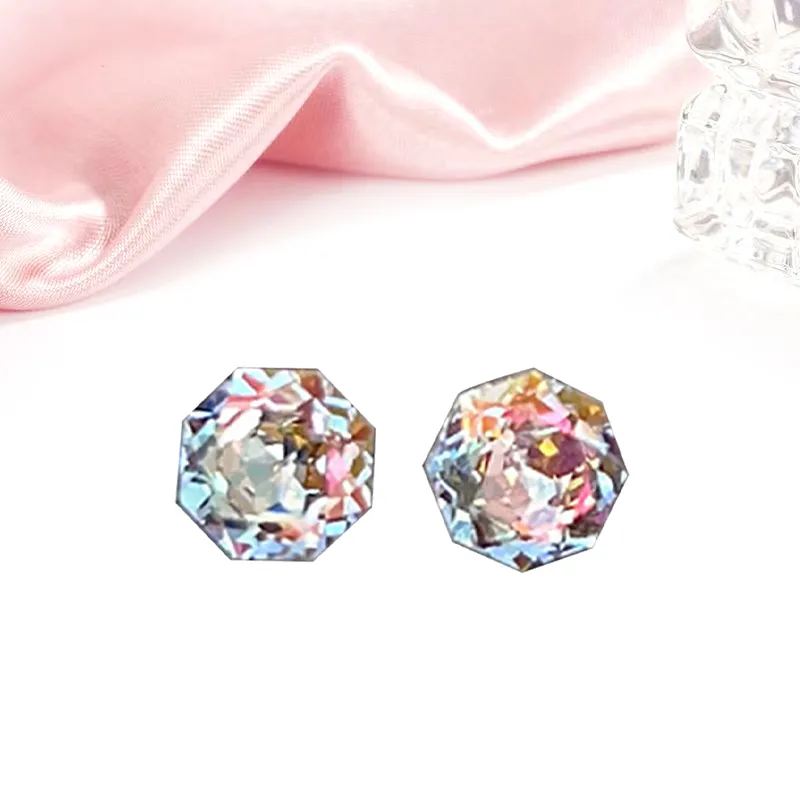 HOLLY RYAN Zircon Stud Earrings Unisex-7