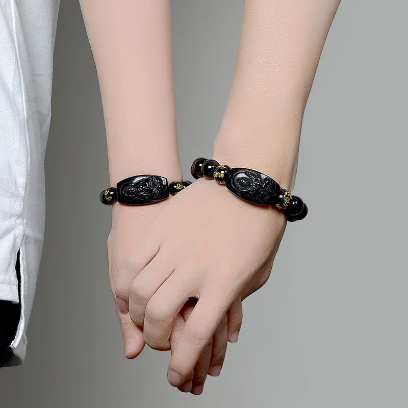 HOLLY RYAN Imitation Obsidian Bracelets Men's-1