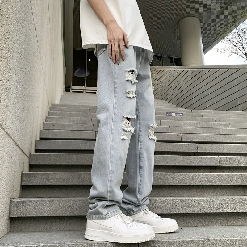RENBEN Summer Jeans Unisex Light Blue-1