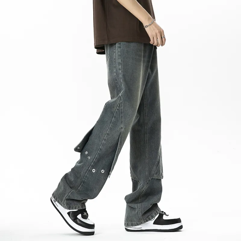 GWAF Summer Essential Jeans Unisex Blue American Vintage Style-11