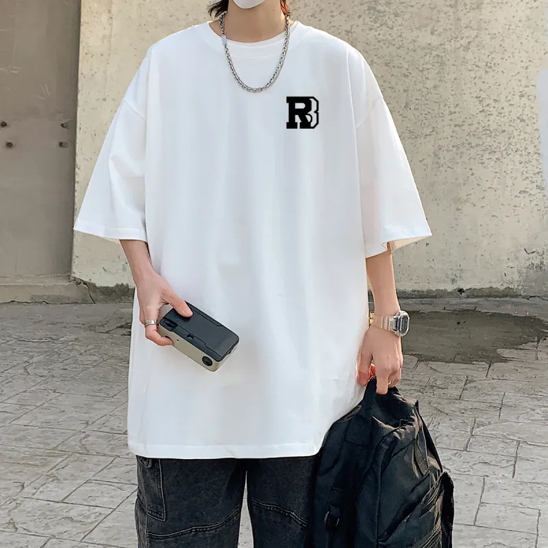 RENBEN Drop Shoulder Sleeve T Shirt Unisex-2