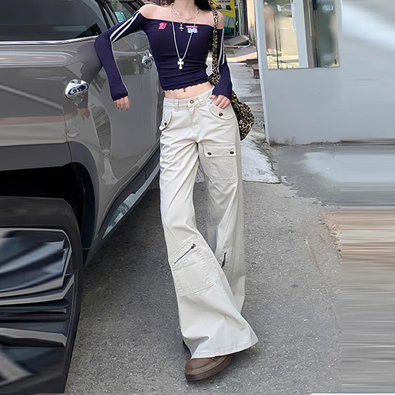 RENBEN Casual Pants Women's Apricot-4
