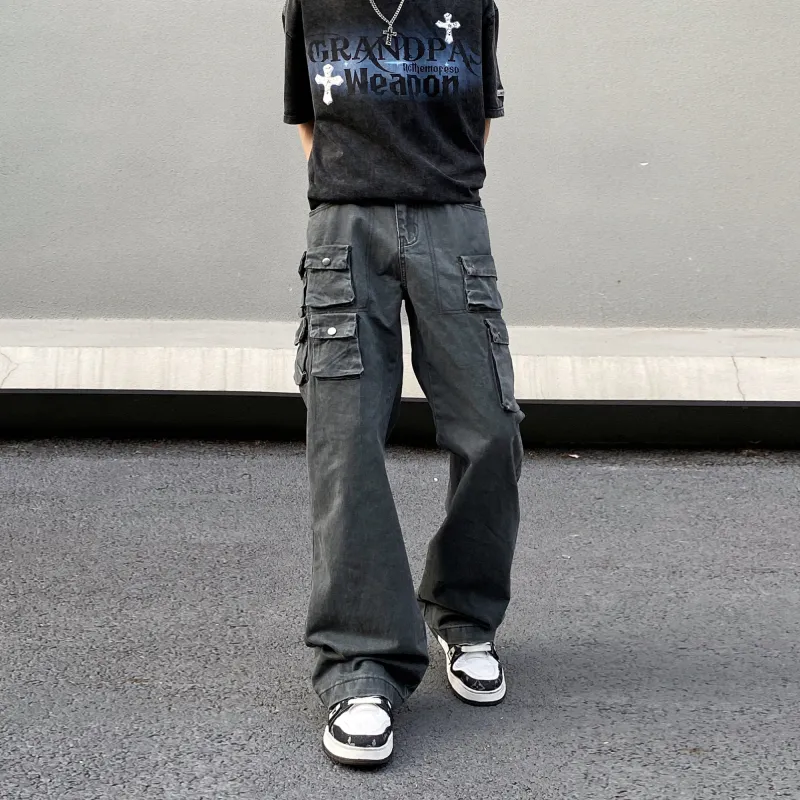 RENBEN Casual Summer Pants Unisex Carbon Gray-5