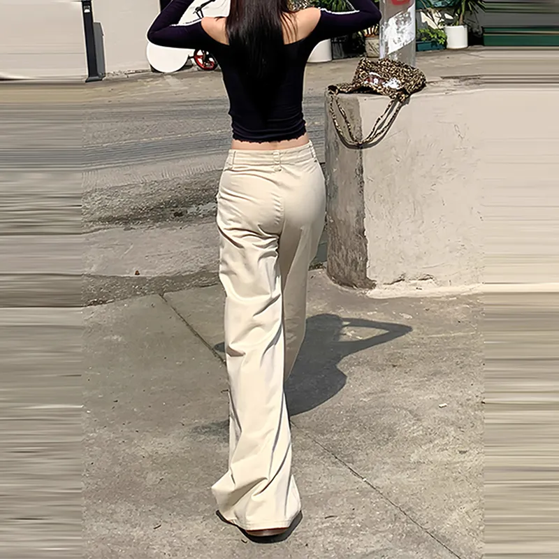 RENBEN Casual Pants Women's Apricot-3