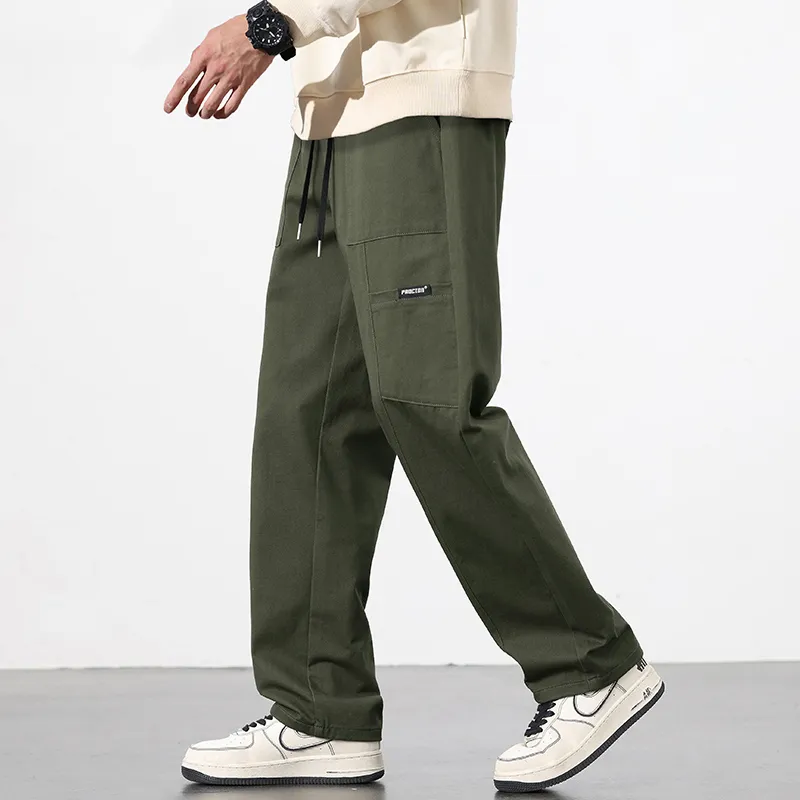 RENBEN Casual Pants Unisex Army Green-10