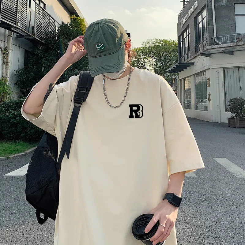RENBEN Drop Shoulder Sleeve T Shirt Unisex-14