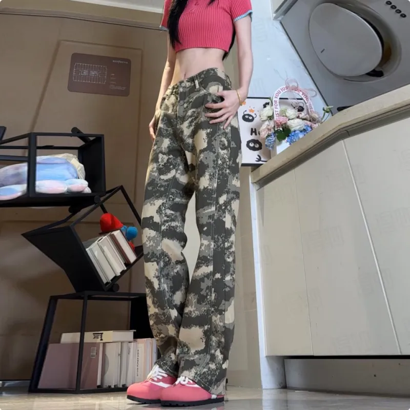 RENBEN Jeans Women's Desert Camouflage-1