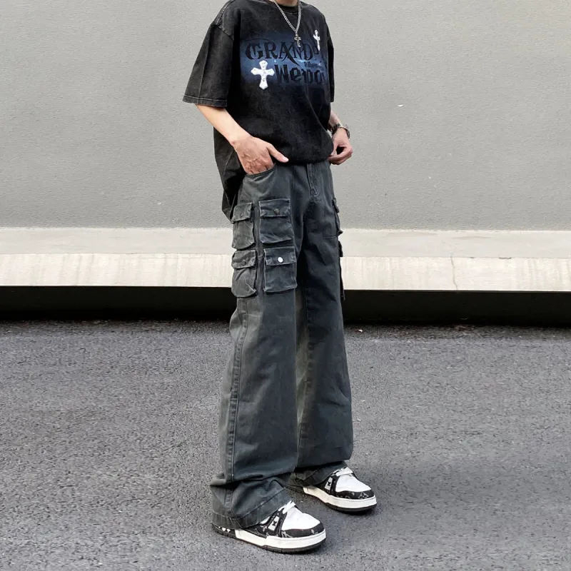 RENBEN Casual Summer Pants Unisex Carbon Gray-3