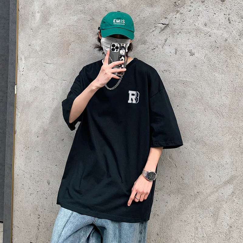 RENBEN Drop Shoulder Sleeve T Shirt Unisex-8