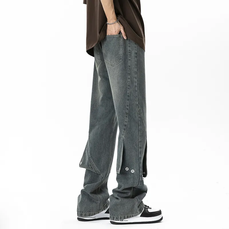GWAF Summer Essential Jeans Unisex Blue American Vintage Style-9