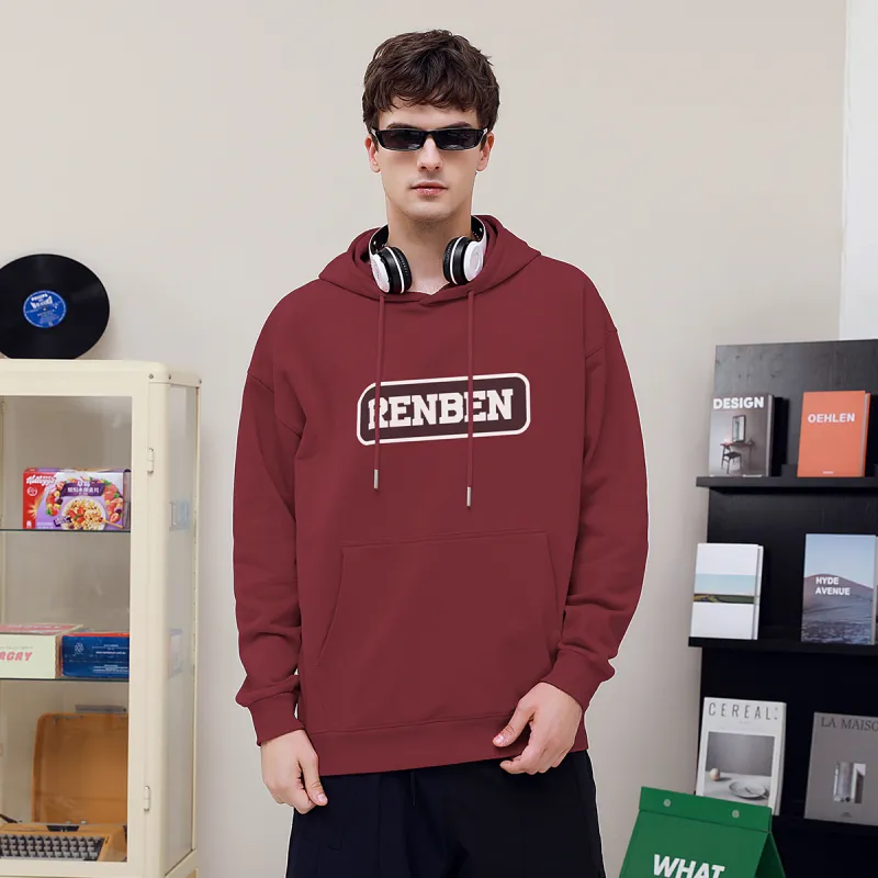 RENBEN Sweatshirts Unisex Burgundy-1