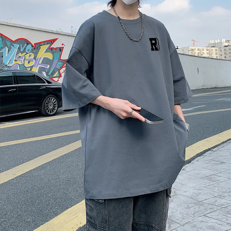 RENBEN Drop Shoulder Sleeve T Shirt Unisex-11
