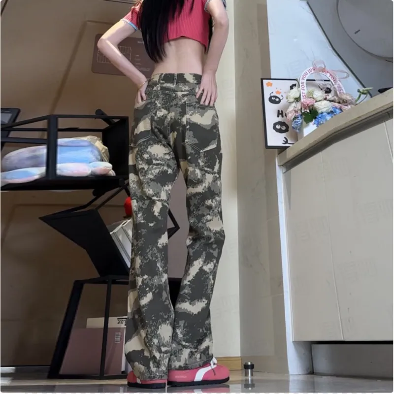 RENBEN Jeans Women's Desert Camouflage-2