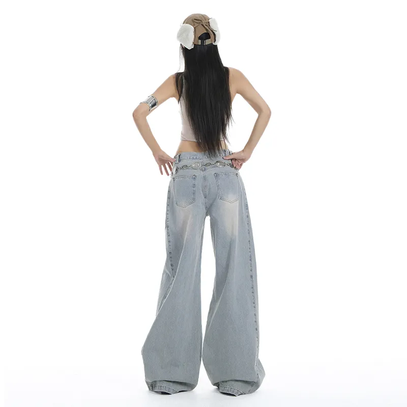RENBEN Jeans Women's Light Blue-4