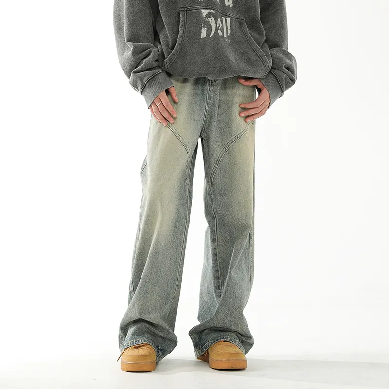 RENBEN Summer Jeans Unisex Yellow Mud-1