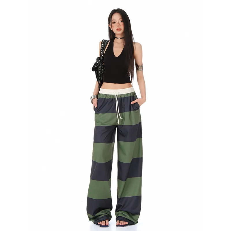 RENBEN Casual Pants Women's Stripes Sweatpants-3