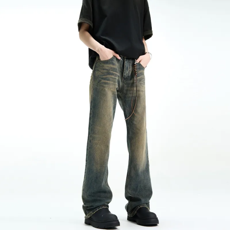 RENBEN Jeans Summer Unisex Vintage Blue Nostalgic Casual Versatile Pants-4