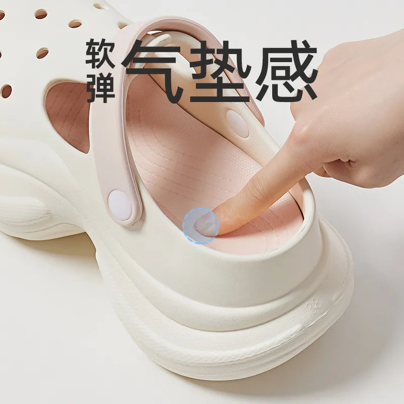 UTUNE 9cm Height Increasing Platform Closed Toe Clogs For Women's Eva Slip Resistant Slippers/Home Slippers-4