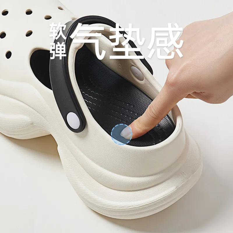UTUNE 9cm Height Increasing Platform Closed Toe Clogs For Women's Eva Slip Resistant Slippers/Home Slippers-1