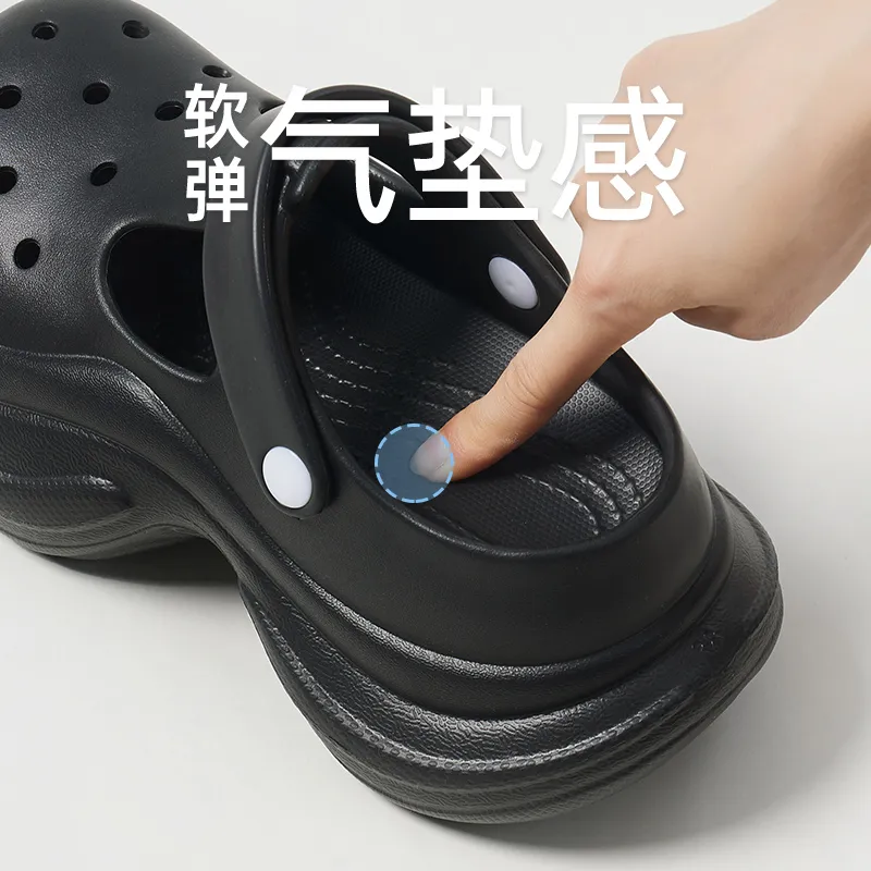 UTUNE 9cm Height Increasing Platform Closed Toe Clogs For Women's Eva Slip Resistant Slippers/Home Slippers-7