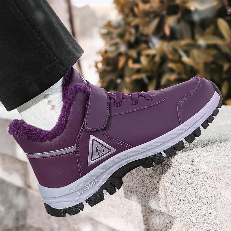 SMDXDMS Anti Slip Cushioning Warm High Top Sprint Running Shoes Unisex-51