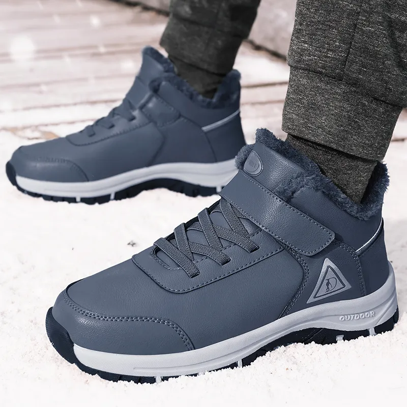 SMDXDMS Anti Slip Cushioning Warm High Top Sprint Running Shoes Unisex-43
