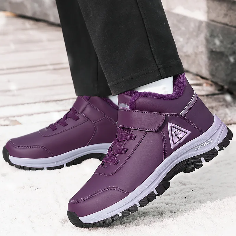 SMDXDMS Anti Slip Cushioning Warm High Top Sprint Running Shoes Unisex-52