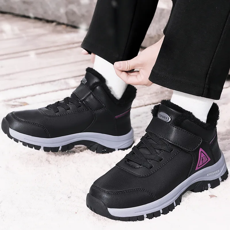 SMDXDMS Anti Slip Cushioning Warm High Top Sprint Running Shoes Unisex-68