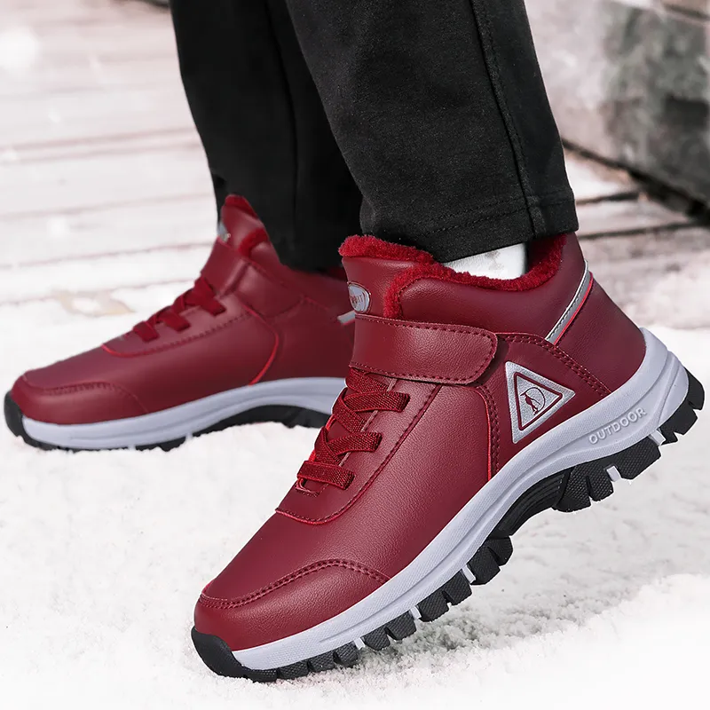 SMDXDMS Anti Slip Cushioning Warm High Top Sprint Running Shoes Unisex-6