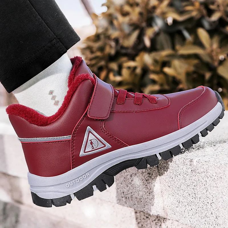 SMDXDMS Anti Slip Cushioning Warm High Top Sprint Running Shoes Unisex-5