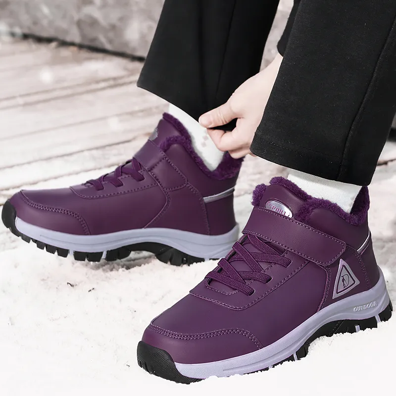 SMDXDMS Anti Slip Cushioning Warm High Top Sprint Running Shoes Unisex-56